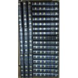 Scott, Walter. Victoria Edition. 8vo (25 vols). Half blue morocco leather binding