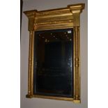 A Regency Gilt and Gesso Pier Glass, early 19th century, the original mirror plate within an