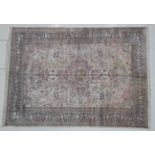Kashmir Silk Piled Carpet North West India, circa 1960 The ivory field with soft candy pink