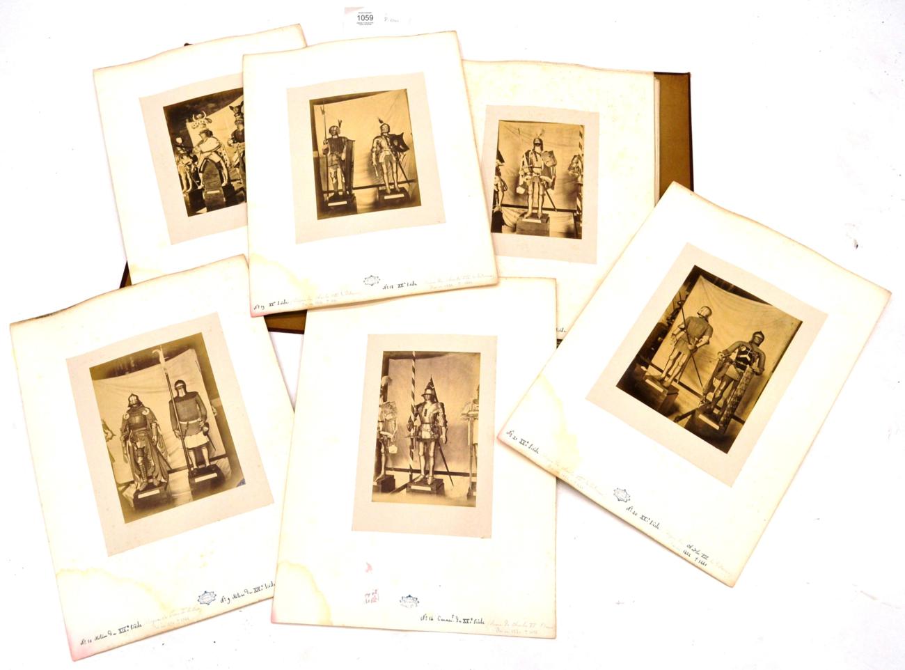 A Set of Twenty-Five Albumen Prints, depicting suits of armour from the Royal Armoury, Marseilles,