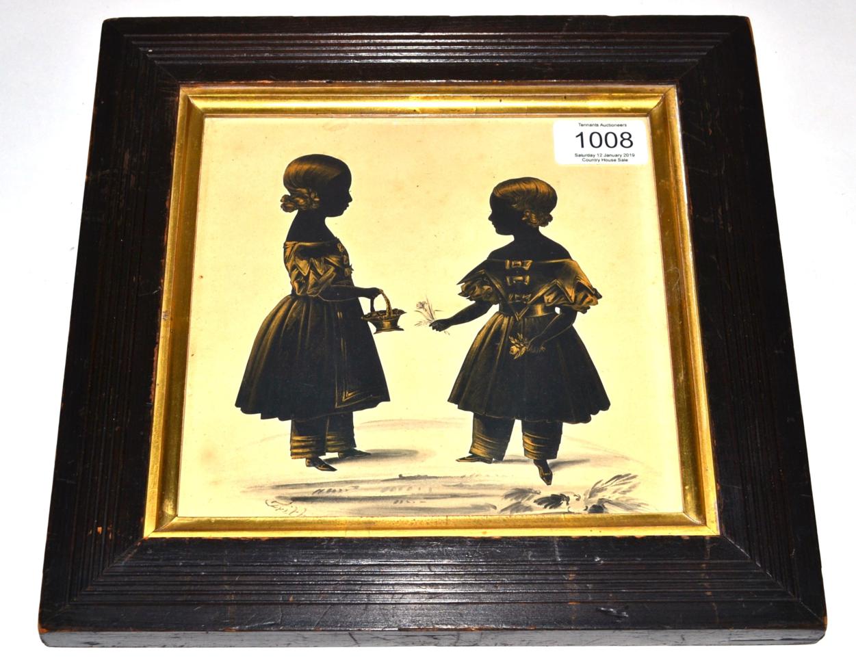 Royal Victoria Gallery: A Silhouette Group of Maria Elizabeth Coldham and Lucy Harriet Coldham,