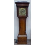 An Oak Eight Day Longcase Clock, signed Seddon, Frodsham, circa 1770, caddied pediment, mahogany