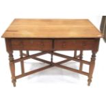 A Teak or Hardwood Campaign Table, late 18th/early 19th century, of rectangular form with two