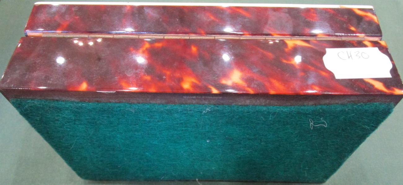 A Tortoiseshell and Ivory Banded Cigarette Box, 1920s, of rectangular form, 19cm wide - Image 4 of 4