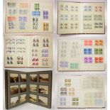 GB - Collection of mint stamps, mainly sets in u.m.blocks of 4. Appears to be fairly complete for