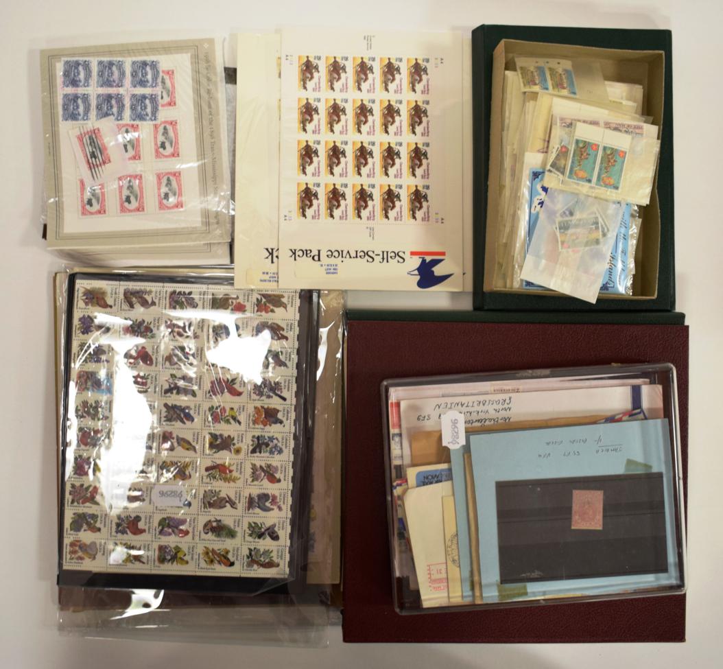 Box with Commonwealth and USA - Much useful noted with USA sheets and face value ($85 + )