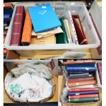 All World in 3 Large Boxes with Stamford and Grafton albums, stockbooks, Germany, GB and World.