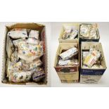 World Stamps - On and Off Paper. Large plastic crate ( containing 4 smaller boxes ) and a large