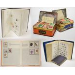 World Stamps in a very large plastic box. Includes a small vintage album of Commonwealth, large