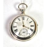 A silver pair cased lever pocket watch, movement signed W Northwood, Longwaste