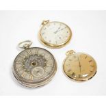 Silver dial fusee and two other pocket watches (3)