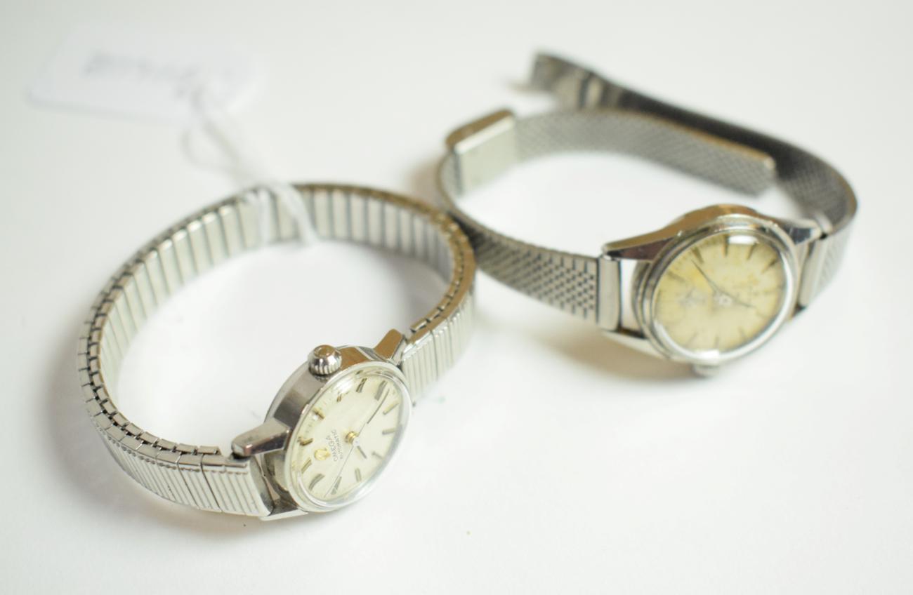 An Omega ladies wristwatch; and a Zenith example (2)