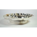 A shaped circular silver bowl, Barker Brothers, Birmingham 1961, 23cm diameter, 14.6ozt