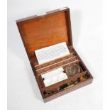 A Reeves & Sons, London mahogany artist's box and contents