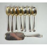 A set of four silver Old English pattern table spoons, Manoah Rhodes, London 1916; a set of three