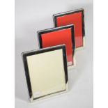 Three large modern silver photograph frames with rope edge border, 23cm high (3) All in excellent