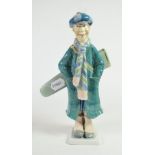 An Amphora pottery golf caddy figural pen holder, marked and stamped to base '4461', circa 1930,