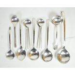 A group of hand worked silver spoons, mark of Lt.Col. The Rev. William Bull (1905-1987), London