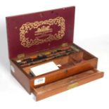 A Windsor & Newton mahogany artist's box