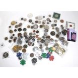 A box of coins including ancient, foreign, tokens reproductions and modern proofs