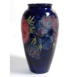 A Moorcroft pottery Anemone pattern vase, limited edition 3/100, made in 1983 with painted and