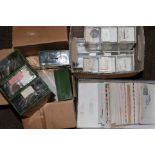 Two boxes of mixed world coins including some English (inc. pre-47 silver) and Irish, together