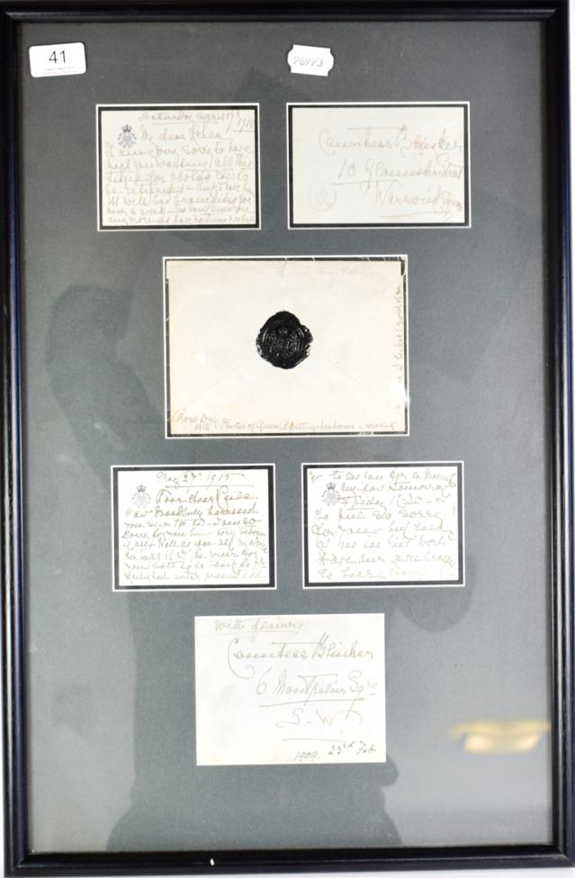 Queen Alexandra Autograph letters signed 'Alexandra' to 'Leila' [Evelyn, Countess Blucher], together