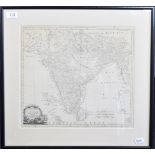 Kitchin (T.) 'New Map of Indostan or East Indes...' uncoloured, framed and glazed