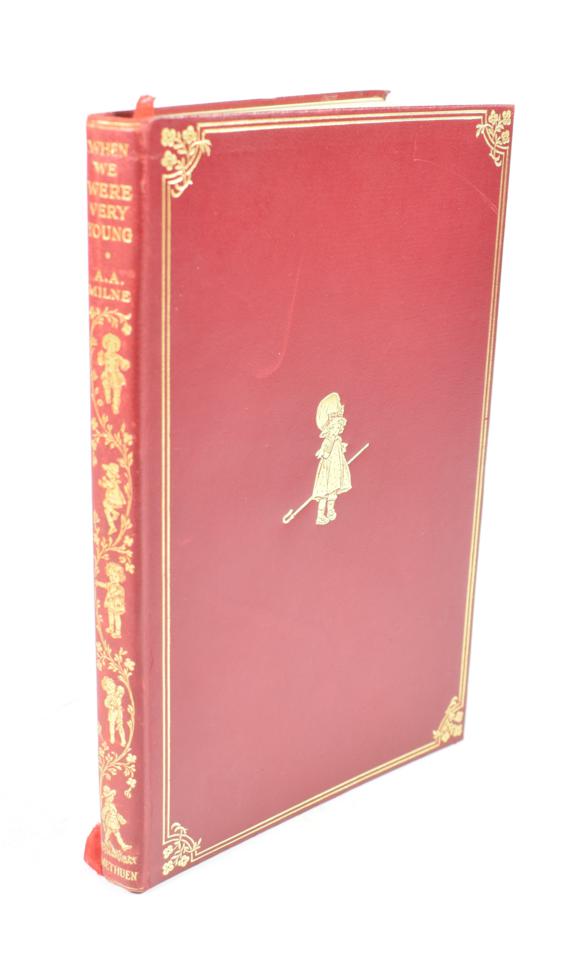 Milne, A.A. When We Were Very Young. Methuen & Co., 1925. 8vo, org. publisher's limp calf gilt, a.