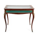 ~ A French Louis XV Rosewood, Marquetry Inlaid and Gilt Metal Mounted Bijouterie Table, late 19th