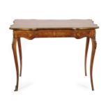 ~ A Late 19th Century Kingwood, Marquetry Inlaid and Gilt Metal Mounted Writing Table, the quarter-