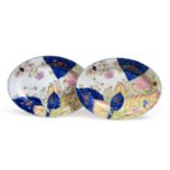 A Pair of Italian Porcelain Oval Platters, late quarter 18th century, possibly Clerici factory,