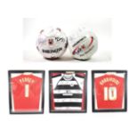 Darlington Football Club Signed Items Gabiadini No.10 signed shirt, Black/white hooped shirt