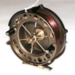 A J.W. Young & Sons Ltd., The ''Purist'' 2030 centrepin, aerialite-type reel, hardwood case .