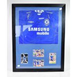 Chelsea FC Centenary (1905-2005) Signed Shirt framed and mounted with pictures of John Terry and