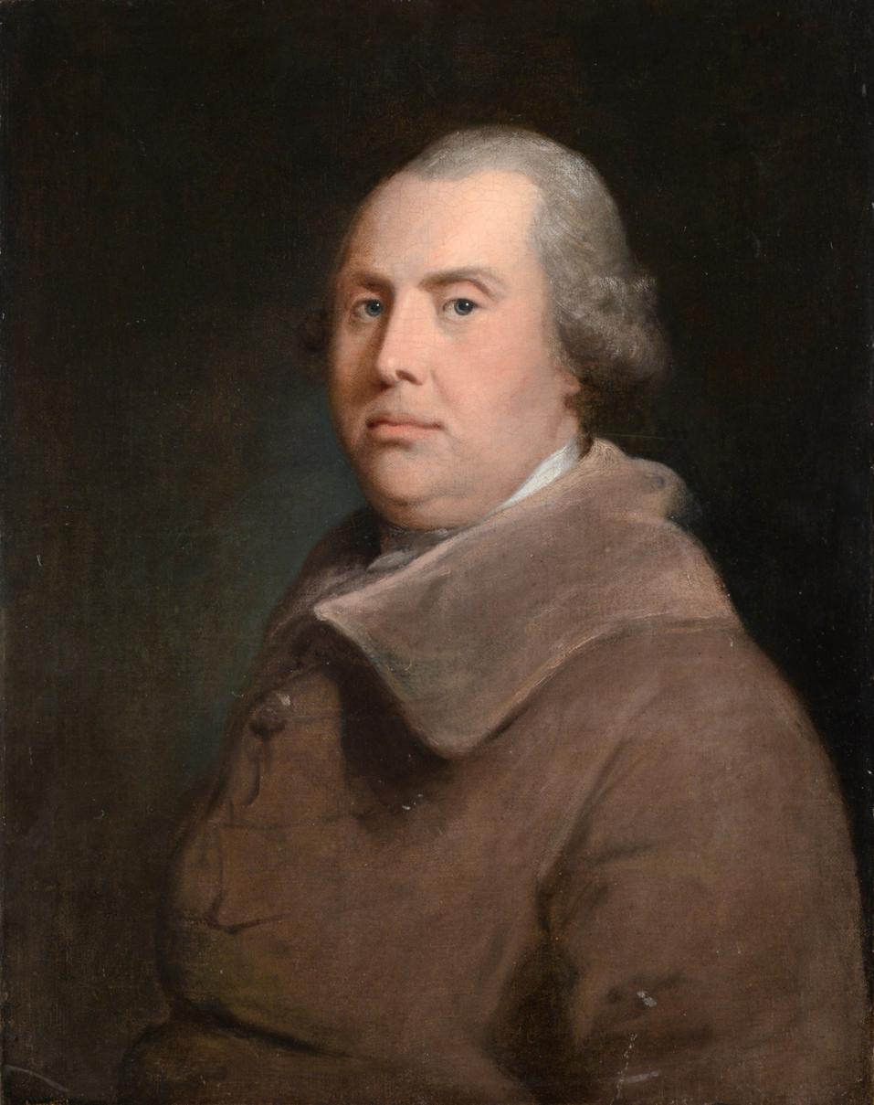 Circle of George Stubbs (1724-1806) Portrait of a Gentleman, traditionally thought to be John