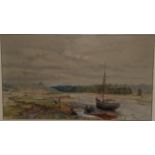 Charles Brooke Branwhite (1851-1929) Esturial shipping scene Signed and dated 1874, watercolour,