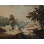 Joseph Halfpenny (1748-1811) View of Sleightholme Dale near Helmsley, Yorkshire Watercolour, 36cm by