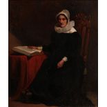 Scottish School (18th/19th century) Portrait of Margery Fraser of Saltoun Oil on board, 25.5cm by