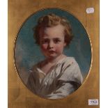Manner of William Etty (1787-1849) Portrait of a young boy in a white blouse Oil on canvas, 34cm
