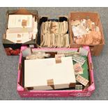 All World Stamps and Postcards - 4 Boxes with a large quantity of German ETBs, collections of Bird