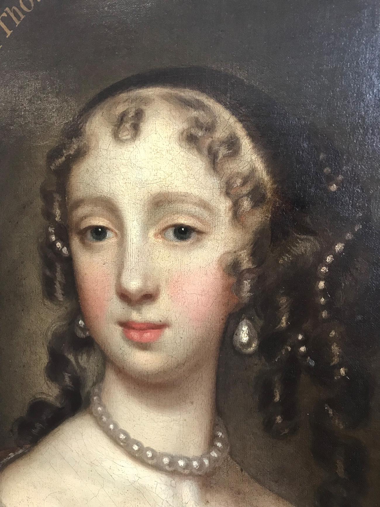 British School (18th century) Portrait of Margaret Catesby, daughter of Sir Richard Samwell, wife of - Image 3 of 5