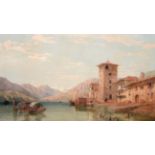 George Clarkson Stanfield (1828-1878) Pella, Lago d'Orta, Italy Signed, oil on canvas, 60cm by 105cm