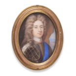 ~ Christian Richter (1678-1732) Swedish John, 2nd Duke of Rutland with powdered wig and gilded
