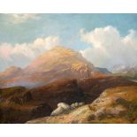 Clarence Henry Roe (1850-1909) Stags in a highland landscape Signed and dated (18)77, oil on canvas,
