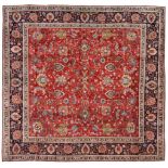 Tabriz Carpet of unusual size North West Iran, circa 1950 The blood red field with an allover design