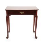 A George II Mahogany Side Table, circa 1760, the moulded top above a single frieze drawer, on