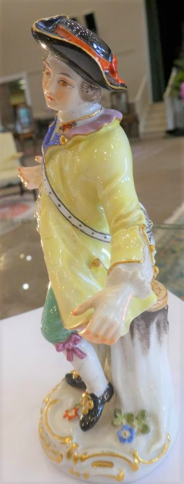 A Meissen Porcelain Figure of a Dancer, 20th century, dressed in 18th century costume wearing a - Image 16 of 21