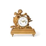 A French Louis XVI Bronze Ormolu Striking Mantel Clock, signed Courvoister A Paris, circa 1770,