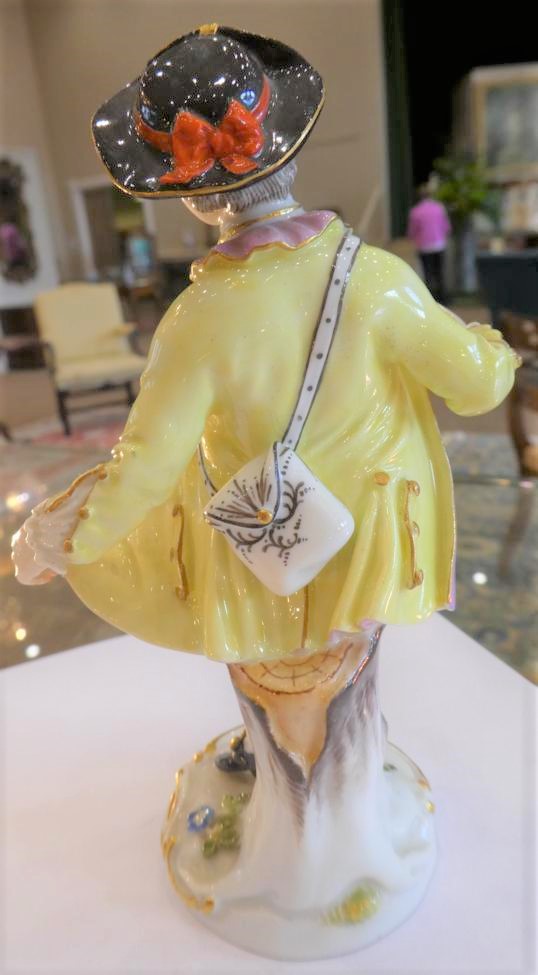 A Meissen Porcelain Figure of a Dancer, 20th century, dressed in 18th century costume wearing a - Image 15 of 21